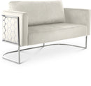 Casa - Loveseat with Chrome Legs