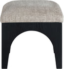 Lawson - Chenille Fabric Ottoman - Black Base