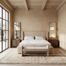 Hickory - Fabric Upholstered Bench - Natural Frame