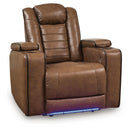 Gruaro - Power Recliner With Adjustable Headrest - Amber