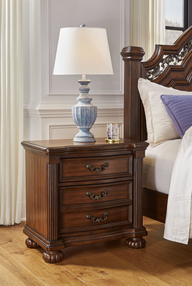 Lavinton - Three Drawer Night Stand - Brown