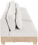 Turin - Chenille Fabric Upholstered Modular Sectional - White