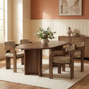 Cedra - Velvet Performance Fabric Upholstered Dining Chair (Set of 2) - Brown Frame