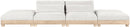 Turin - Chenille Fabric Upholstered Modular Sectional - White