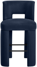 Zuno - Velvet Performance Fabric Upholstered Bar Stool (Set of 2)