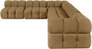 Orin - Velvet 6 Piece Modular L-Shaped Sectional