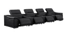 2679 - Genuine Leather Sofa With 4 Power Recliners, Power Headrests & 3 Storage Consoles