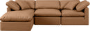 Indulge - Faux Leather 4 Piece Modular Sectional With Chaise