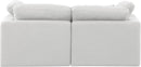 Indulge - Linen 2 Piece Modular Sofa - White