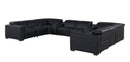 1208 - 10 Piece U Shaped Leather Sectional With 4 Power Recliners & Power Headrest