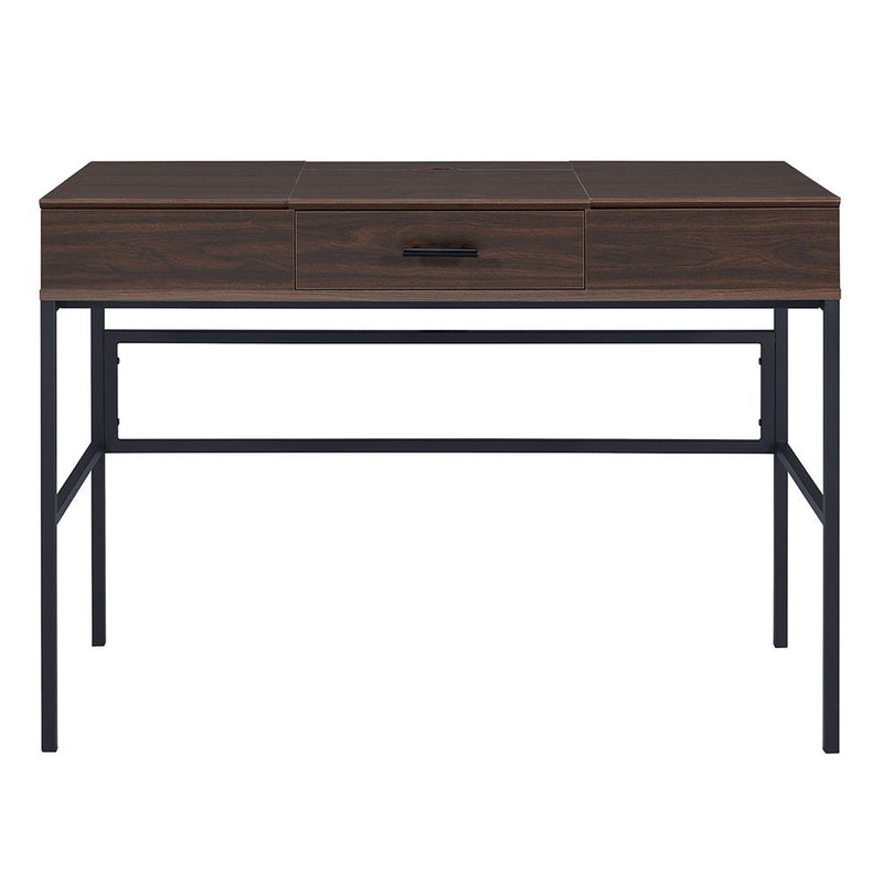 Verster - Writing Desk With USB - Oak & Black