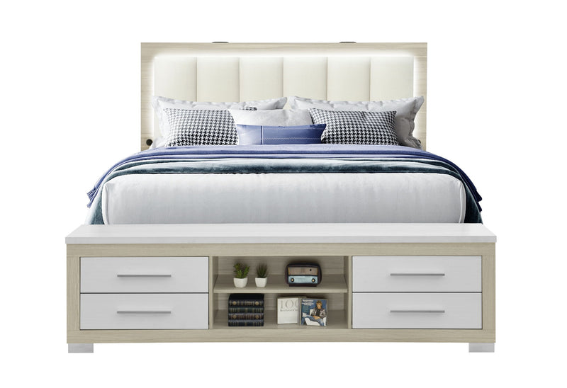 Madison - King Storage Bed - Natural