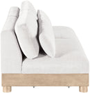 Turin - Chenille Fabric Upholstered Modular Sectional - White