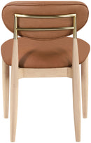 Riccio - Faux Leather Dining Side Chair (Set of 2) - Natural Frame