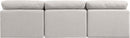 Indulge - Linen 3 Seat Modular Armless Sofa