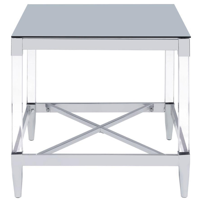 Lindley - Square Tempered Mirror Acrylic Table