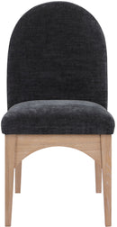 Waldorf - Chenille Dining Side Chair With Natural Legs