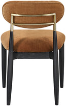 Riccio - Fabric Dining Side Chair (Set of 2) - Black And Gold Frame
