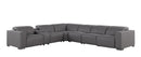 1208 - 7 Piece L-Shaped Leather Reclining Sectional With 4 Power Recliners