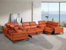 1246 - 8-Piece U-Shaped Modular Power Reclining Sectional With 4 Power Recliners And Power Headrest