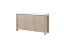 D1321 - Buffet With Real Marble Top - Natural / White
