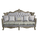 Miliani - Sofa With 5 Pillows - Fabric & Antique Bronze