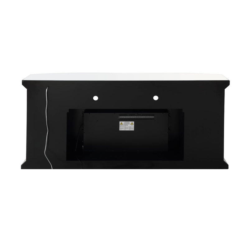 Noralie - 32" TV Stand With Fireplace & LED - Mirrored & Faux Diamonds