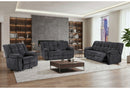U6000 - 3 Piece Living Room Set (Reclining Sofa / Console Reclining Loveseat / Recliner) - Black