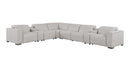 1208 - 8 Piece L Shaped Leather Sectional With 3 Power Recliners & Power Headrests