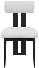 Dario - Boucle Dining Chair With Black Frame (Set of 2)