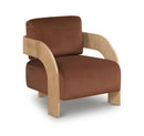 Cedra - Velvet Performance Fabric Upholstered Accent Chair - Cognac