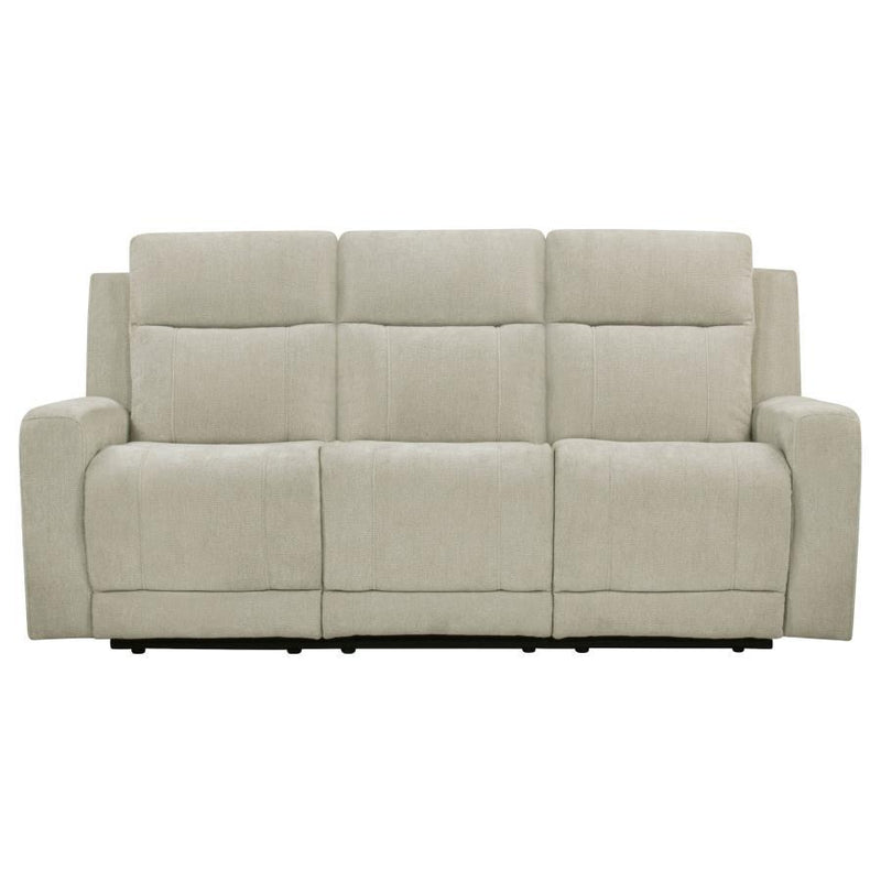 Kennett - Chenille Upholstered Power Reclining Sofa - Ivory