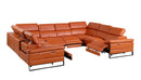 1246 - 8-Piece U-Shaped Modular Power Reclining Sectional With 4 Power Recliners And Power Headrests