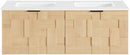 Leonardo - Engineered Stone And Solid Wood 24" Wall Mounted Bathroom Vanity