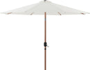 Fiji - Aluminum Patio Umbrella With Round Teak Base