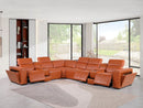 1224 - 8-Piece L-Shaped Sectional Sofa In With 3 Power Recliners & Power Headrests