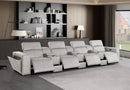 1224 - 7-Piece Modular Power Reclining Sofa In With 4 Power Recliners & Power Headrests