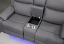 U6026 - 3 Piece Living Room Set (46A Reclining Sofa, Console Reclining Loveseat With Speaker) - Gray