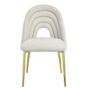 Fadri - Side Chair (Set of 2) - Teddy Sherpa & Mirrored Gold