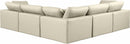 Comfy - 5 Piece Faux Leather Modular Corner Sectional