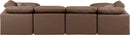 Indulge - Faux Leather 6 Piece Modular Double Chaise Sectional