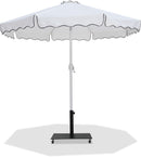 Amalfi - Aluminum Patio Umbrella - Black Base / White Pole