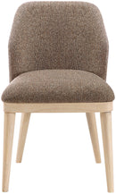 Valeo - Linen Textured Fabric Upholstered Dining Chair (Set of 2) - Painted Natural Base