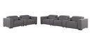 1208 - Modular Leather Sofa Loveseat With 6 Recliners And Power Headrests