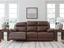 Vonryan - Power Reclining Sofa With Adj Headrest - Tobacco