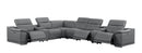 2679 - 8-Piece L-Shaped Power Reclining Sectional In Genuine Leather (3 Recliners)
