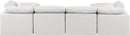 Indulge - Faux Leather 6 Piece Modular Double Chaise Sectional