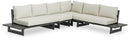 Maldives - 4 Piece Water Resistant Outdoor Patio Modular Sectional With Gray Base