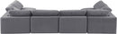 Comfy - 6 Piece Velvet Modular Armless Sectional