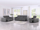 1208 - Leather Reclining Set (Sofa, Loveseat & Chair With 6 Power Recliners)